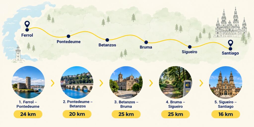 mapas camino de santiago Ingles